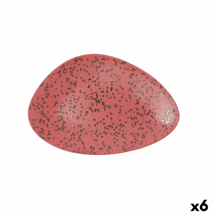 Platou Plat Ariane Oxide Triunghiular Roșu Ceramică Ø 29 cm (6 Unități)