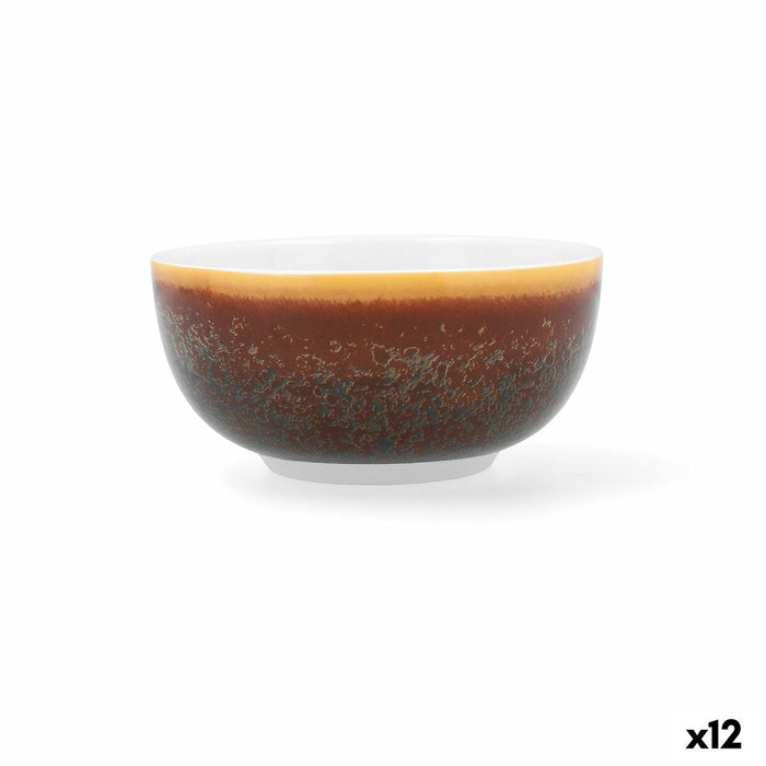 Bol Ariane Coupe Decor Ceramică Maro (12 cm) (12 Unități)