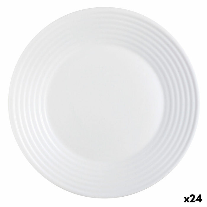 Farfurie Suport Luminarc Harena Alb Sticlă (Ø 27 cm) (24 Unități)