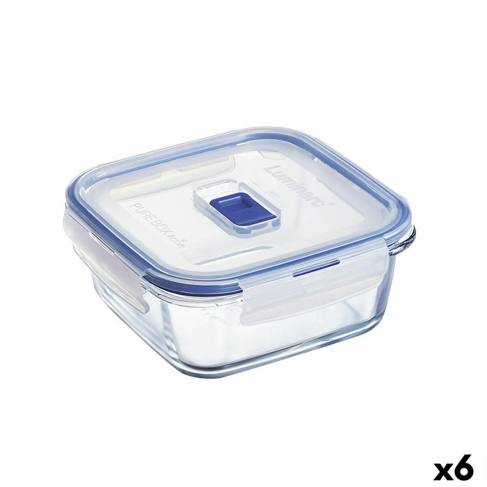 Cutie pentru prânz ermetică Luminarc Pure Box Active 760 ml Bicolor Sticlă (6 Unități)