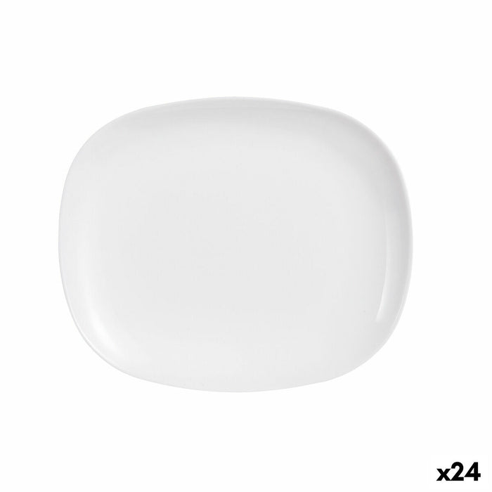 Platou pentru Servire Luminarc Sweet Line Dreptunghiular Alb Sticlă (28 x 33 cm) (24 Unități)