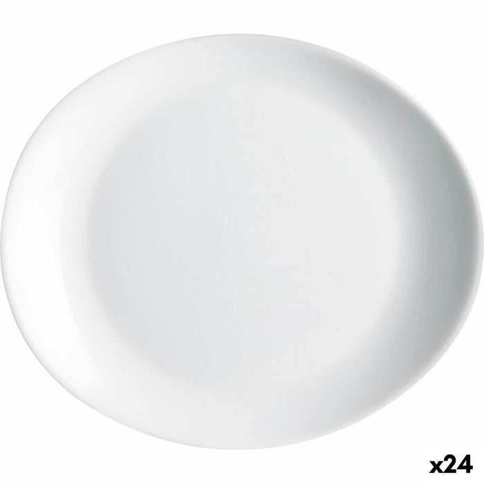 Plochá deska Luminarc Friends Time Carne 30 x 26 cm Alb Sticlă (24 Unități)