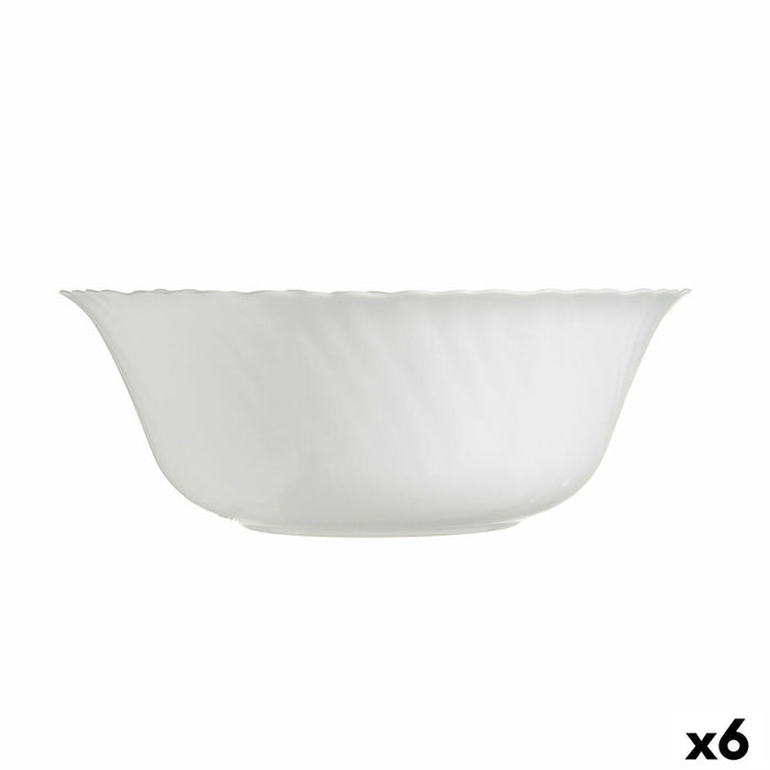Salatieră Luminarc Feston Alb Sticlă (25 cm) (6 Unități)