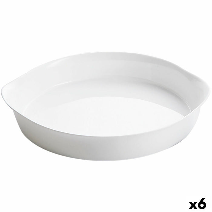 Formă pentru cuptor Luminarc Smart Cuisine Rotund Alb Ø 28 cm (6 Unități)