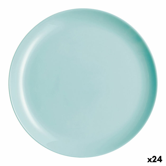 Platou Plat Luminarc Diwali Turquesa Turquoise Sticlă 25 cm (24 Unități)