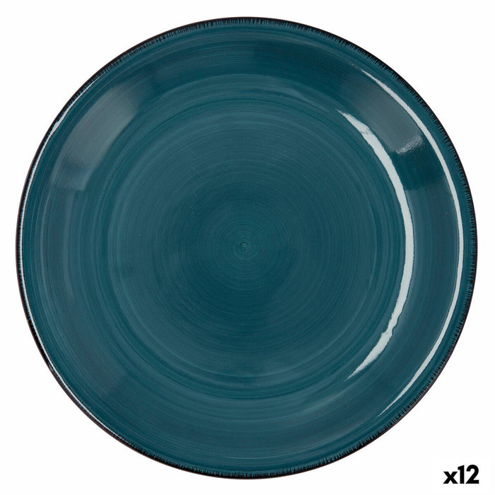 Platou Plat Quid Zafiro Vita Albastru Ceramică Ø 27 cm (12 Unități)