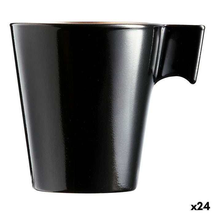 Cană tip Halbă Luminarc Flashy Negru 80 ml Bicolor Sticlă (24 Unități)