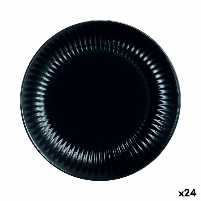 Farfurie pentru desert Luminarc Cottage Negru Sticlă 19 cm (24 Unități)
