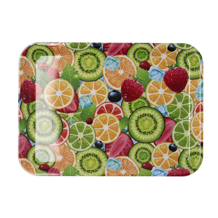 Tavă pentru micul dejun Quid Habitat Multicolor Plastic 36 x 26 x 2 cm Cu mânere Fructe