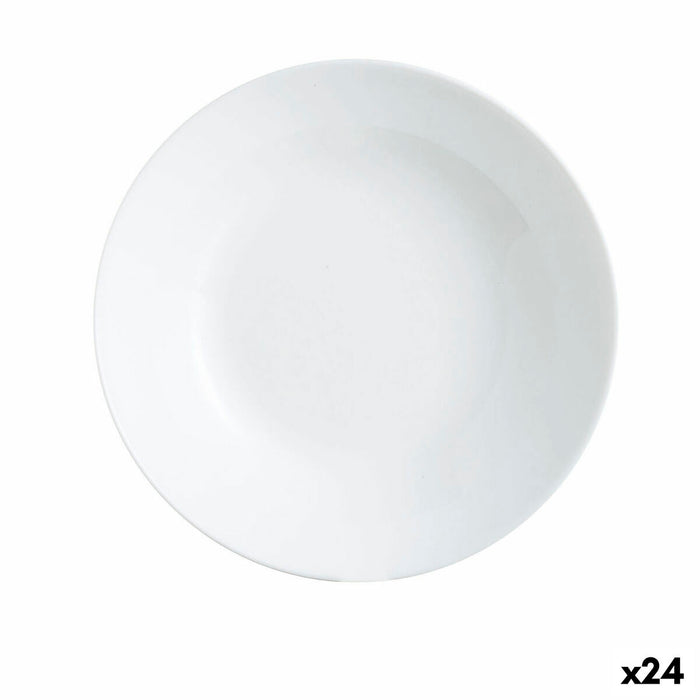 Farfurie Adâncă Luminarc Zelie Alb Sticlă 20 cm (24 Unități)