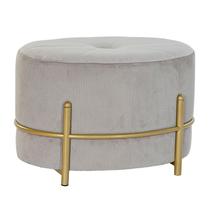 Banchetă DKD Home Decor Bej Auriu* Metal Poliester Кадифе (51 x 36 x 33 cm)