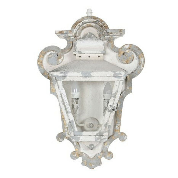 Lampă de Perete DKD Home Decor Geam Metal Alb Neoclasic (43 x 16,5 x 68 cm)