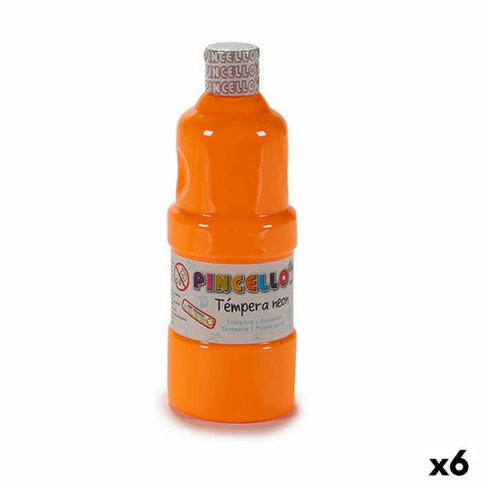 Tempera Neon Portocaliu 400 ml (6 Unități)