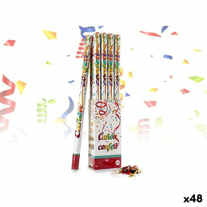 Tun confetti 5 x 98,5 x 5 cm Hârtie Multicolor (48 Unități)
