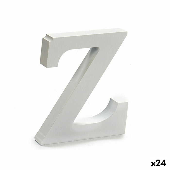 Literă Z Lemn Alb (2 x 16 x 14,5 cm) (24 Unități)