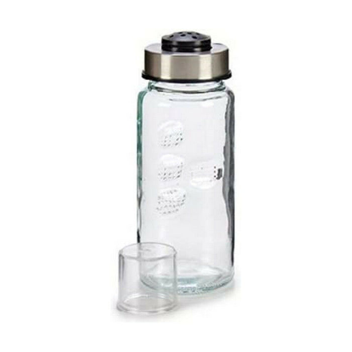 Pivniță de sare Argintiu Transparent Oțel Sticlă (230 ml) (6 Unități)
