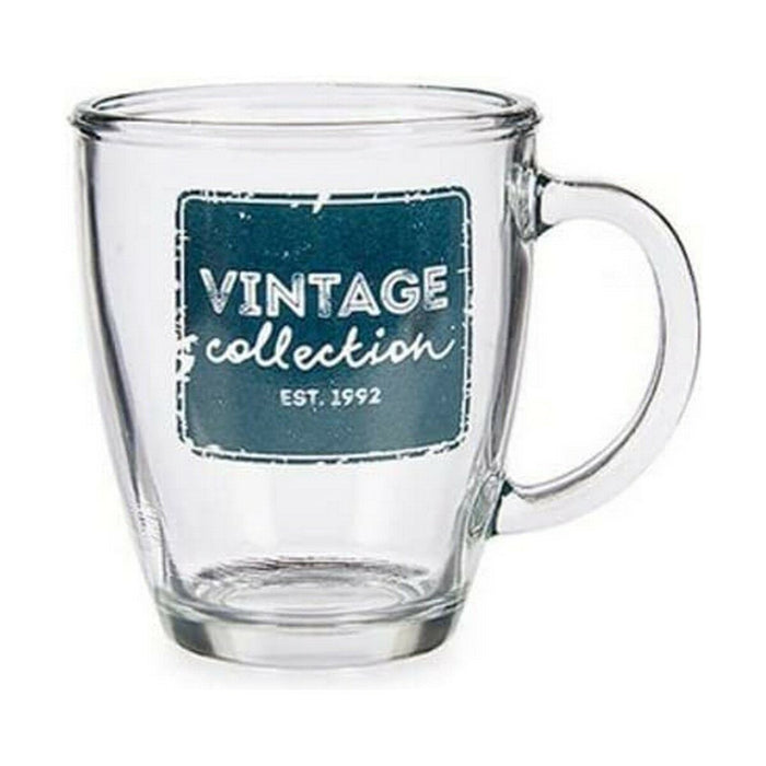 Cană tip Halbă Vintage Transparent Sticlă 6 Unități (320 ml)