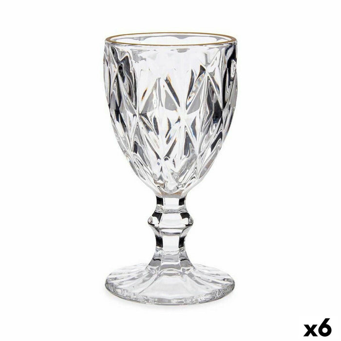 Pahar Auriu* Transparent Sticlă 6 Unități (245 ml)