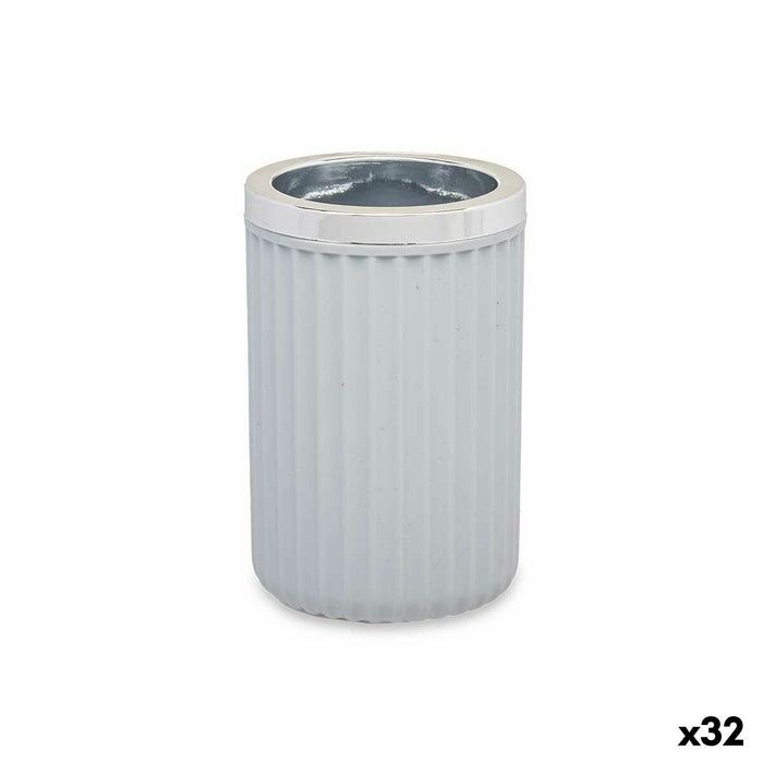 Pahar Suport pentru periuțe de dinți Gri Plastic 32 Unități (7,5 x 11,5 x 7,5 cm)