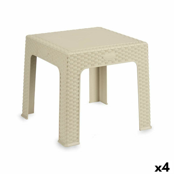 Masă pentru copii Rattan Crem Plastic 47 x 42,5 x 47 cm (4 Unități)