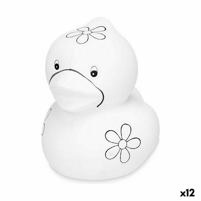 Piggy Bank pentru vopsit Rață 9,2 x 12 x 10,2 cm Ceramică (12 Unități)