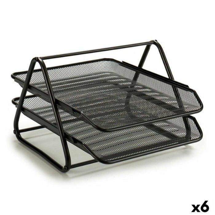Tavă de clasificare Negru Metal 6 Unități 30 X 34,5 X 21 cm