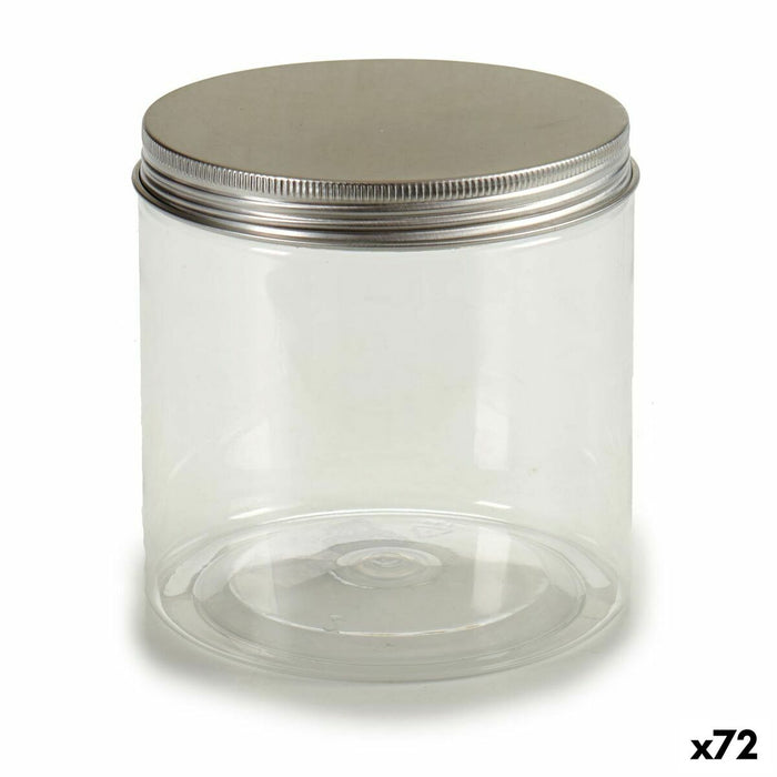 Staniu Transparent Argintiu Aluminiu Plastic 600 ml (72 Unități)