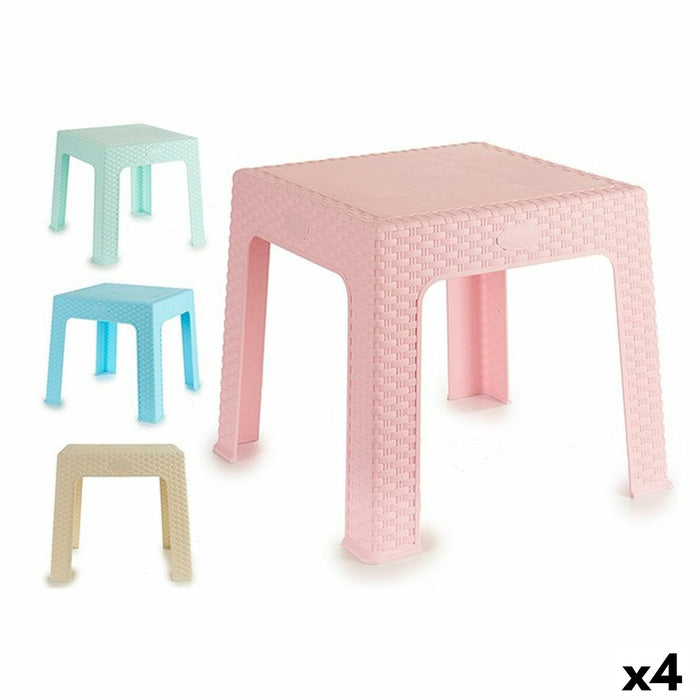 Masă pentru copii Rattan Plastic 47 x 42 x 47 cm (4 Unități)