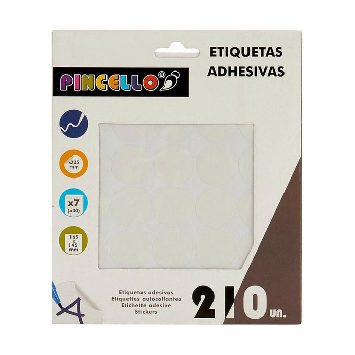 Etichete autoadezive Alb Ø 25 mm (12 Unități)