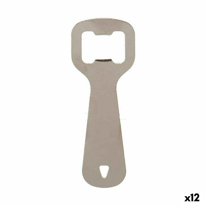 Deschizător de sticle Oțel inoxidabil 11 x 4 x 0,5 cm Argintiu (12 Unități)