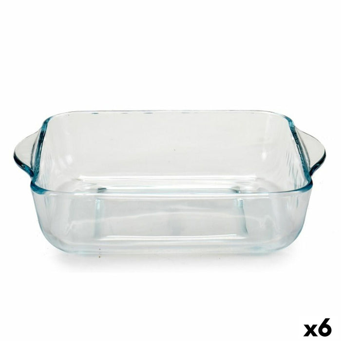 Tavă pentru Cuptor Borcam Cu mânere 1,9 L 22 x 6 x 25,5 cm (6 Unități)