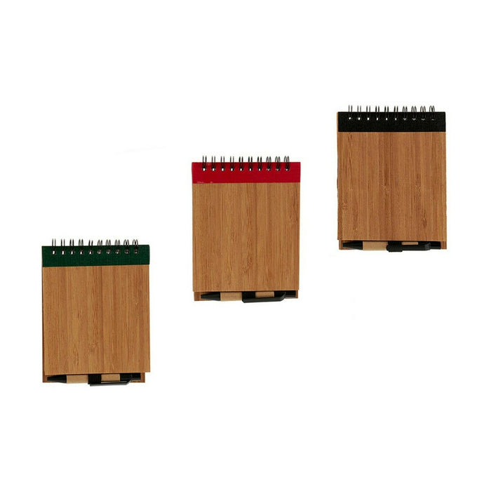 Caiet cu Inele și Pix Bambus 1 x 10 x 13 cm (24 Unități)