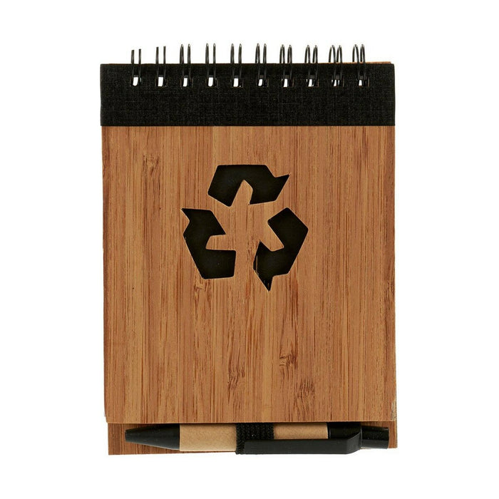 Caiet cu Inele și Pix Bambus 1 x 10 x 13 cm (24 Unități)