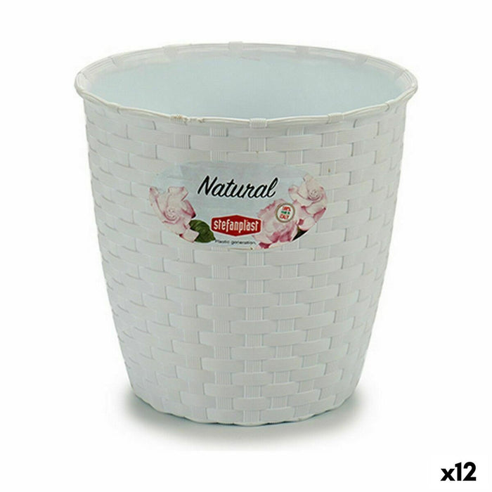 Ghiveci Stefanplast Alb Plastic 14 x 13 x 14 cm (12 Unități)