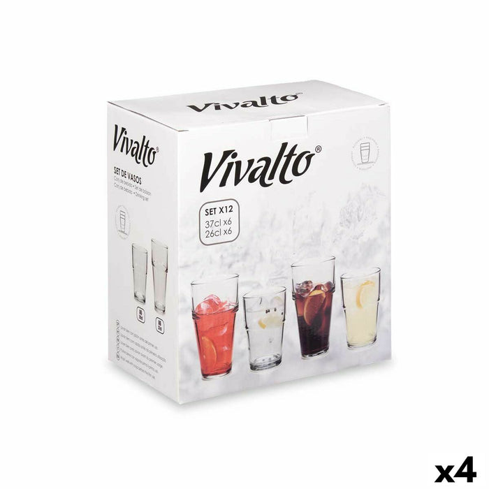 Set de pahare Transparent Sticlă 260 ml 370 ml (4 Unități)