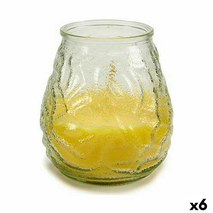 Lumânare Parfumată Galben Transparent Citronela 9 x 9,5 x 9 cm (6 Unități)