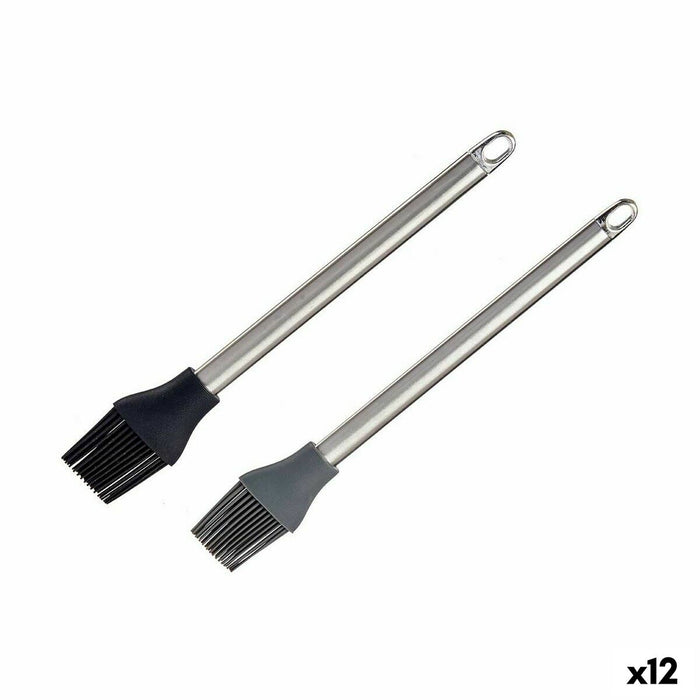 Pensulă pentru bucătărie Silicon Oțel inoxidabil 28 x 4,5 X 2 cm (12 Unități)