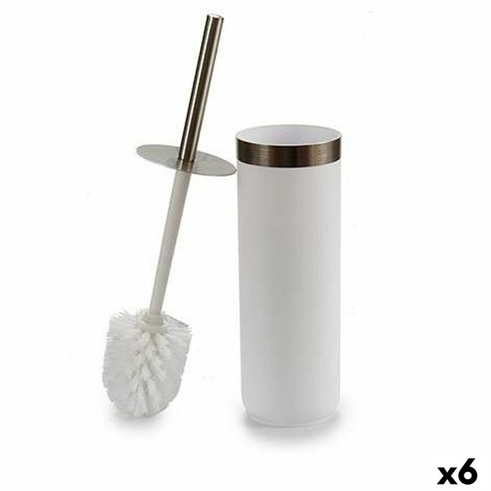 Perie pentru toaletă Alb Argintiu Plastic 9,5 x 38,5 x 9,5 cm (6 Unități)