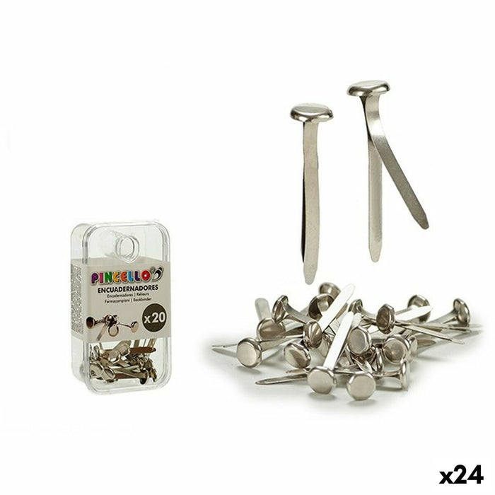Clips Legare Metal Argintiu (24 Unități)