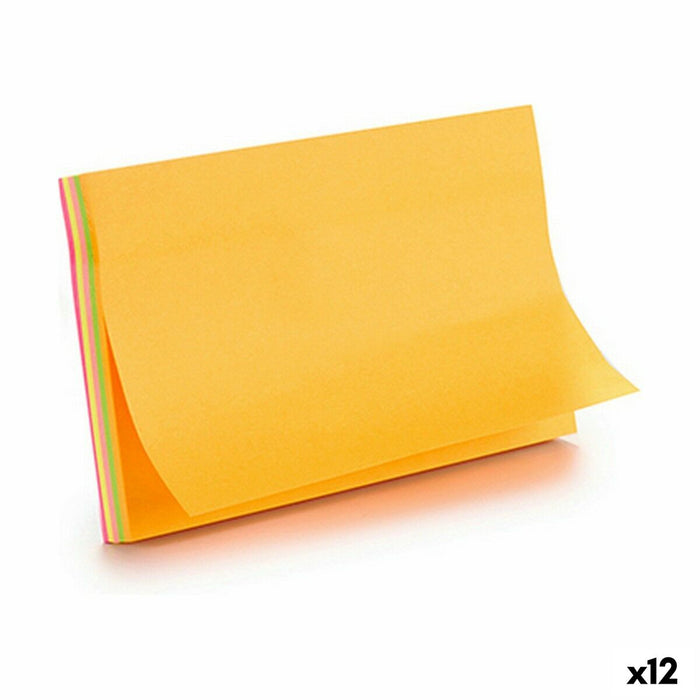 Notițe cu Adeziv Multicolor 1 x 12 x 14 cm (12 Unități)