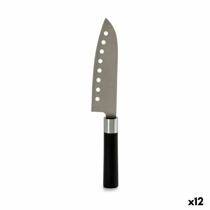 Cuțit de bucătărie Negru Argintiu Oțel inoxidabil Plastic 5 x 30 x 2,5 cm (12 Unități)
