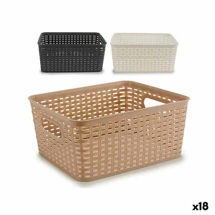 Coș pentru rufe Plastic 10 L 25,5 x 15 x 35,5 cm (18 Unități)