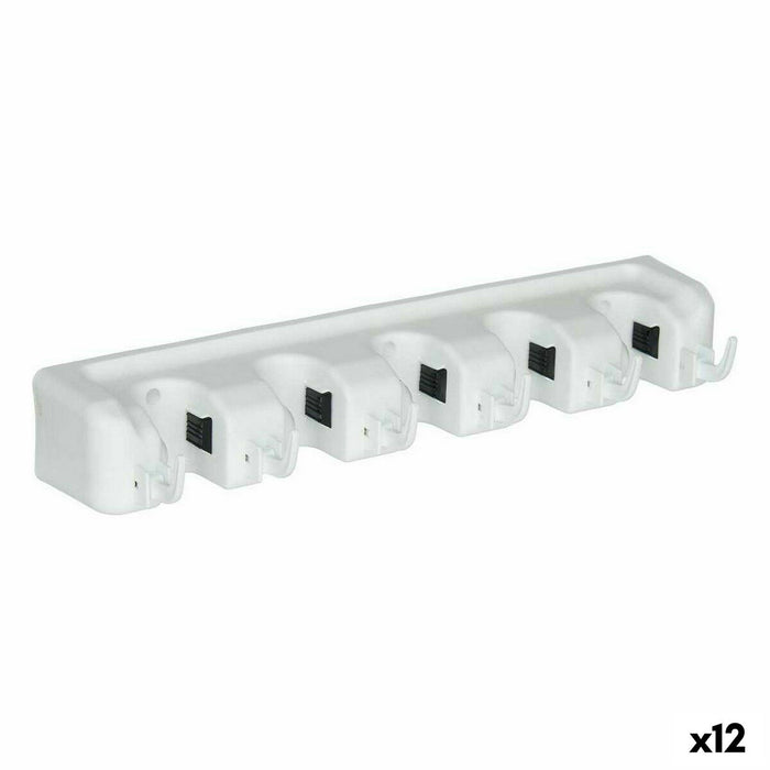 Suport Instrumente de curățare Alb Cauciuc polipropilenă 4,3 x 8,5 x 6 cm (12 Unități)