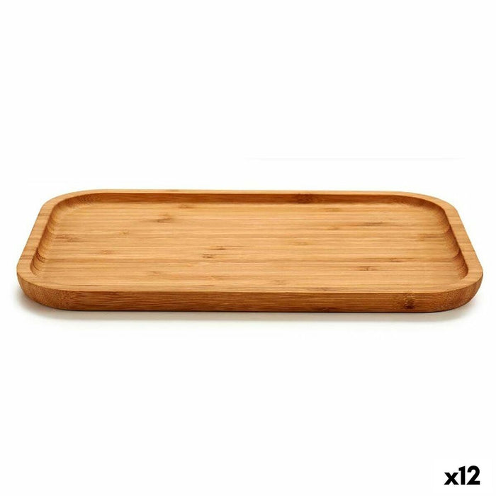 Tavă pentru gustari Maro Bambus 30 x 1,5 x 20 cm (12 Unități)