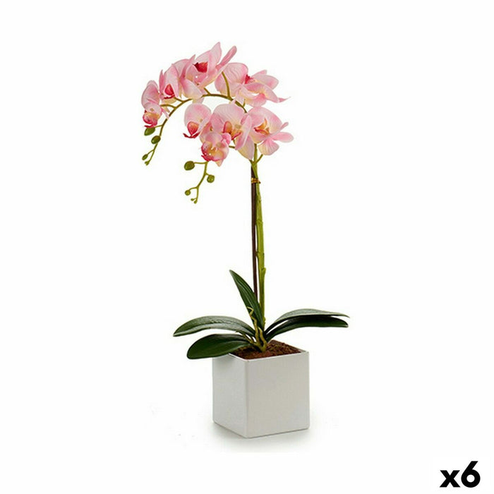 Plantă decorativă Orhidee 18 x 47 x 14 cm Plastic (6 Unități)
