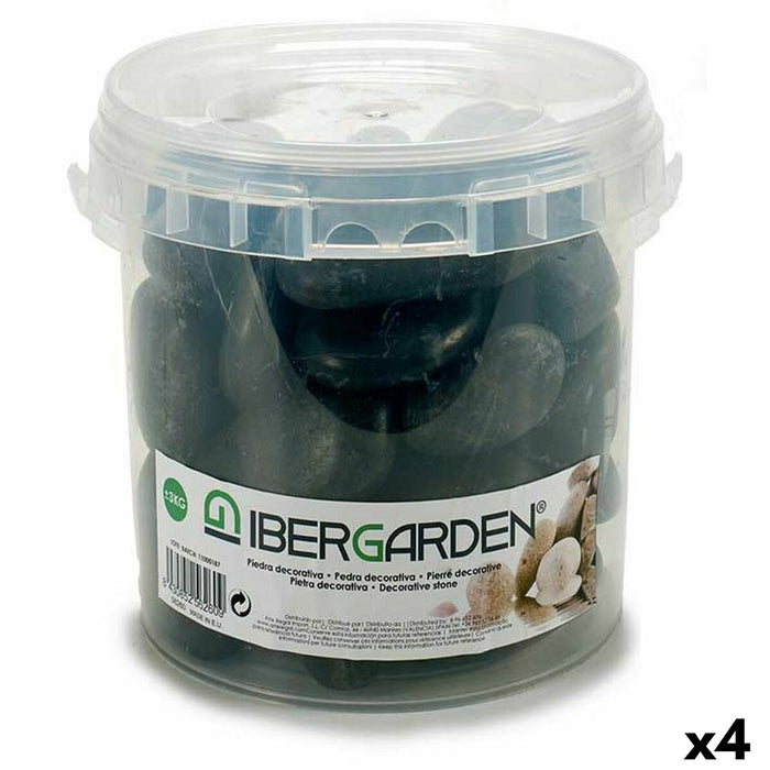Pietre decorative Mare Negru 3 Kg (4 Unități)