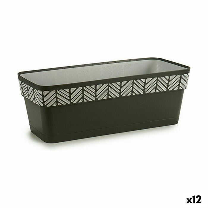 Jardinieră cu auto-udare Stefanplast Orfeo Antracit Plastic 18 x 17 x 49,5 cm (12 Unități)