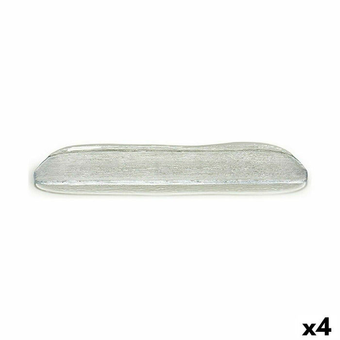 Platou pentru Servire Oasis Transparent Sticlă 18 x 2 x 47 cm (4 Unități)