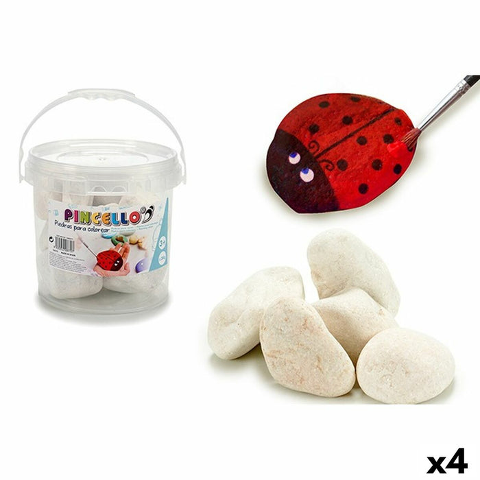 Set de piatră Meșteșuguri Alb 3 Kg 18 x 16 x 18 cm (4 Unități)