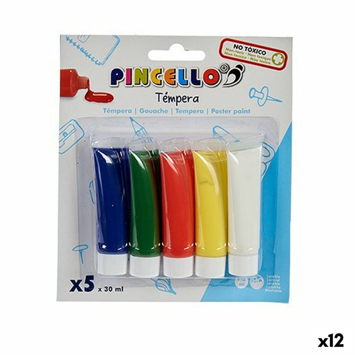 Tempera Multicolor 30 ml (12 Unități)